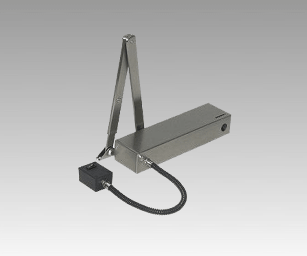 An electromagnetic door closer.
